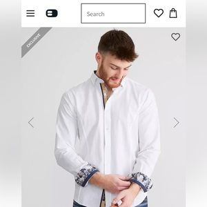 NWT Buckle exclusive brand men’s white dress shirt. Size XXL